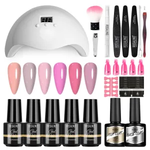 Manicure Gel Nail Polish Set with UV Lamp Electric Nail Drill Nail Art accessories Tools kit Gel nails acrylic Extension Kit Set