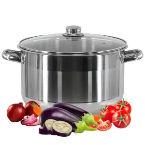 Stainless Steel Stock Pot with Lid 6.5L